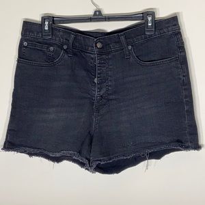 J crew button up fly cutoff frayed shorts black 31